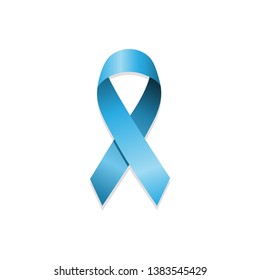 Autism awareness blue ribbon. World Autism day