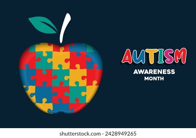 Autism Awareness Day Medical flat illustration. Health care illustration