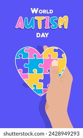 In: Autism Awareness Day Medical Flat Illustration. Abbildung Gesundheitswesen