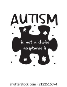 Autism Awareness day t-shirt design.  Autism Quotes t-shirt design.