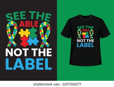 Autism Awareness Day T-Shirt Design, Awesome Autism's day t shirt design, World Autism Awareness Day  T-shirt Design, typography t-shirt, Vector and Illustration Elements For an Printable Products