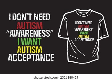Autism Awareness Day T-shirt Design