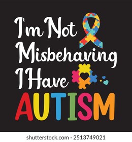Autism Awareness Day T-Shirt Design, Awesome Autism's day t shirt design, World Autism Awareness Day T-shirt Design, typography t-shirt, Vector and Illustration Elements For an Printable Products