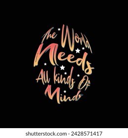 Autism Awareness day typography T-shirt design Autism Awareness day typography T-shirt design,