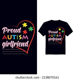 Autism awareness day vector t shirt design