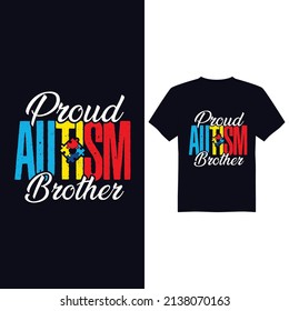 Autism awareness day vector t shirt design