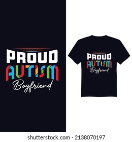 Concientización del autismo día de diseño de camisetas vectoriales