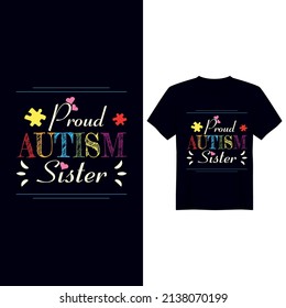 Autism awareness day vector t shirt design
