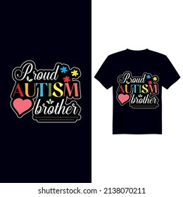 Autism awareness day vector t shirt design