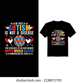 Autism awareness day vector t shirt design
