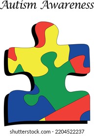 Autism Awareness Logo Vector Stock Vector (royalty Free) 2204522237 