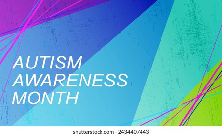 Autism Awareness Month or Autism Acceptance Month greeting banner. World Autism Awareness Day.