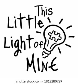 Autism awareness, it's my little light, proud mama