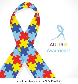 Autism Awareness - Ribbon Puzzle 