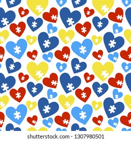 Autism Awareness Seamless Pattern - Colorful pattern design created for autism awareness