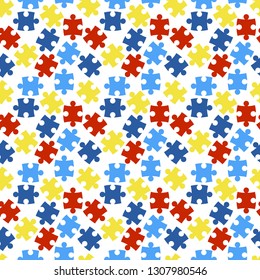 Autism Awareness Seamless Pattern - Colorful pattern design created for autism awareness