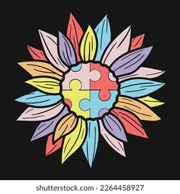 Autismo Conciencia Diseño de camisetas girasoles