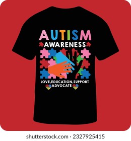 Autism awareness t shirt design