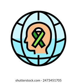 autism awareness world day color icon vector. autism awareness world day sign. isolated symbol illustration