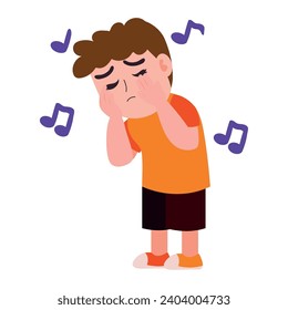 autism boy disorder illustration isolated