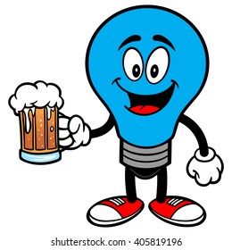 Autism Bulb with a Beer
