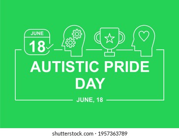 Autism care banner illustration. Easy to edit with vector file. Can use for your creative content. Especially about autistic pride day campaign in this june.