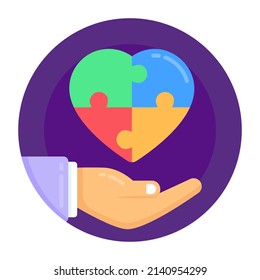 Un icono circular de autismo

