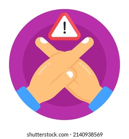 An autism communication flat round icon 

