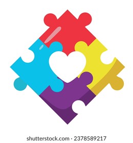 autism day awareness puzzle pieces vector isolated