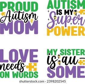 Autism design bundle and digital download