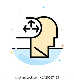 Autism, Disorder, Man, Human Abstract Flat Color Icon Template