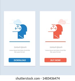 Autism, Disorder, Man, Human  Blue and Red Download and Buy Now web Widget Card Template