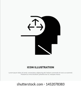 Autism, Disorder, Man, Human solid Glyph Icon vector