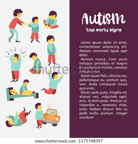 Autism Early Signs Of Autism Syndrome In Children Children Autism Spectrum Disorder Asd Icons Autism Early Signs Of Autism Syndrome In Children Children Autism Spectrum Disorder Asd Icons