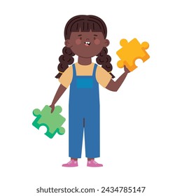 autism girl syndrome isolated illustration