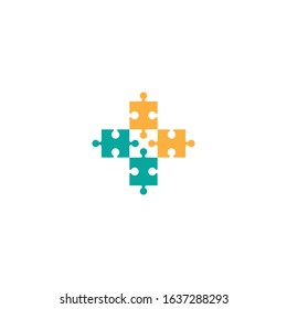 Autism health logo template icon design