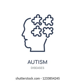 Autism icon. Autism linear symbol design from Diseases collection. Simple outline element vector illustration on white background