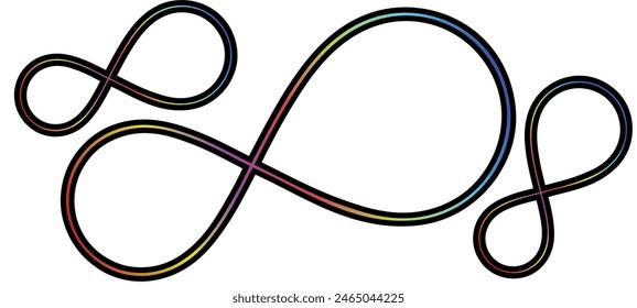 Autism infinity Vector symbol. with Black Background.