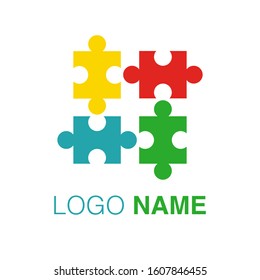 autism logo puzzle logo consept 