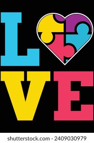 
Autism Love eps cut file for cutting machine