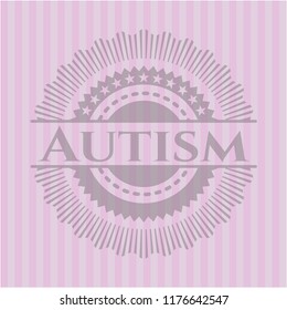 Autism pink emblem
