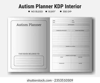 Autism Planner KDP Interior Template