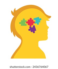 autism puzzle campaign illustration vector