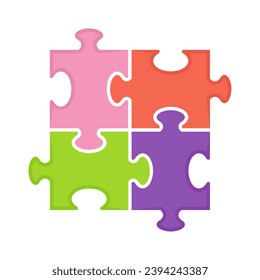 autism puzzle pieces vector isolated