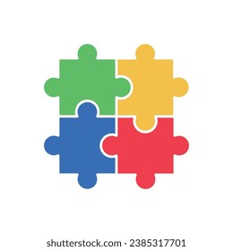 autism puzzles symbol illustration isolated