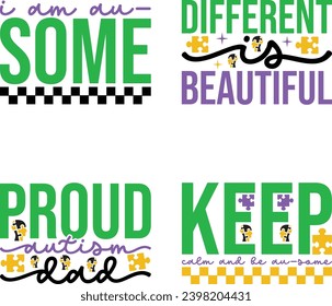Autism retro design bundle and digital download