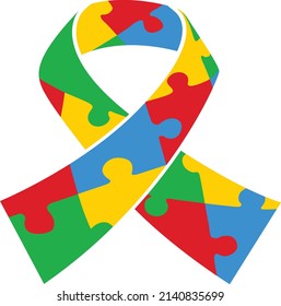 Autism Ribbon Puzzle Piece Autism, Autism Graphic Tshirt Design