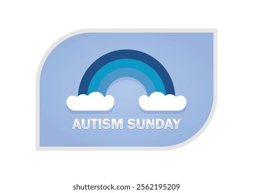 Autism Sunday. Holiday concept. Template for background, banner, card, poster with text inscription. Vector illustration