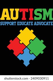 Autism Support Educate eps cut file for cutting machine