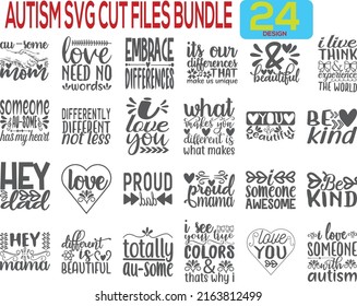 Autism 
SVG Cut Files Bundle svg
